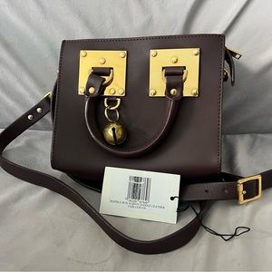 Sophie Hulme London crossbody box Albion Saddle Leather Ox Blood size S, w/ bell